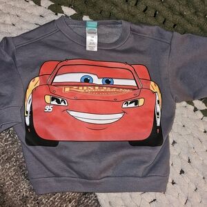 Disney Cars Gray Sweatshirt with Red Lightning McQueen Sz 12 Month